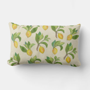 Lemones y hojas almohada lumbar