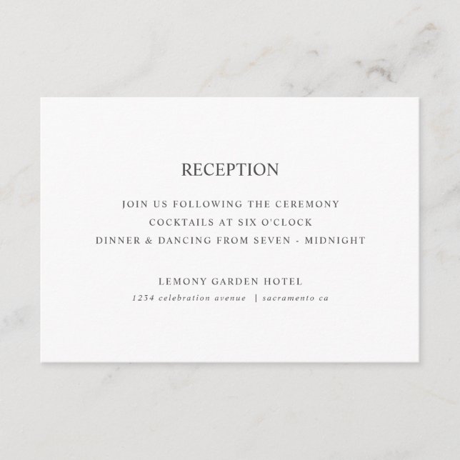 Lemones y hojas clásica RECEPCIÓN BODA (Anverso)