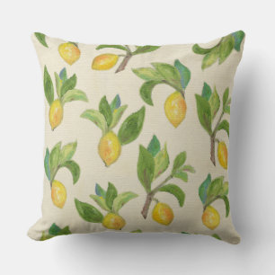 Lemones y hojas tiran almohada