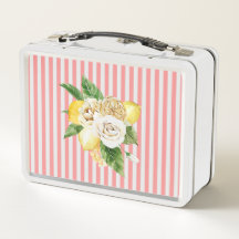 Lemones y rosas con franjas rosas
