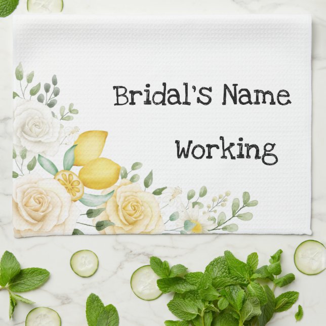 Lemones y Rosas Diseñar toalla de cocina (Doblado)