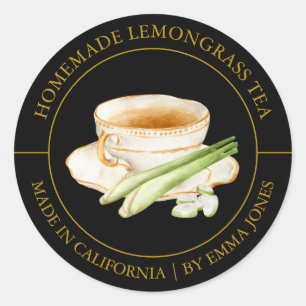 Lemongrass Tea Etiqueta moderna