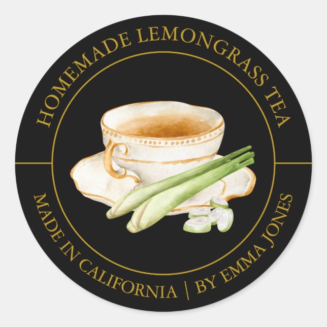Lemongrass Tea Etiqueta moderna (Anverso)