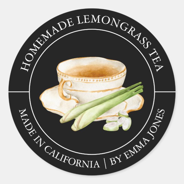 Lemongrass Tea Etiqueta moderna (Anverso)