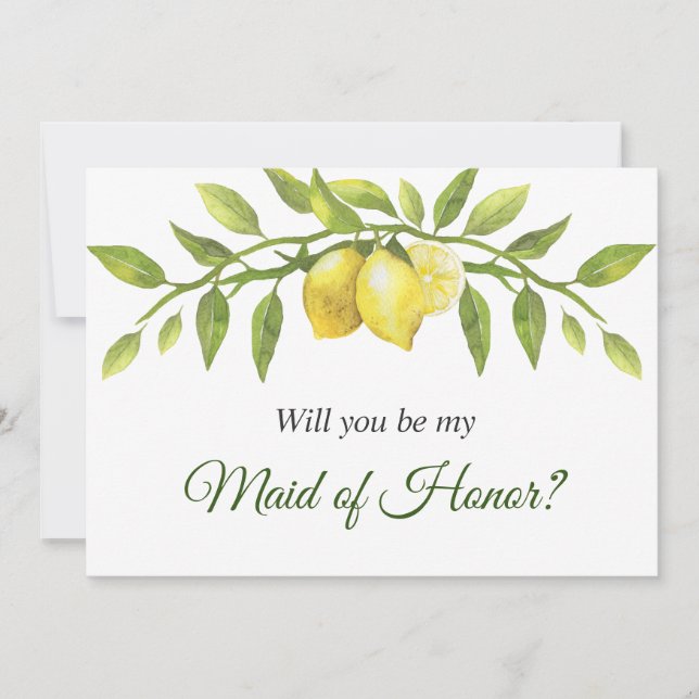 Lemons Bridal Party Propuesta Tarjeta de invitació (Anverso)
