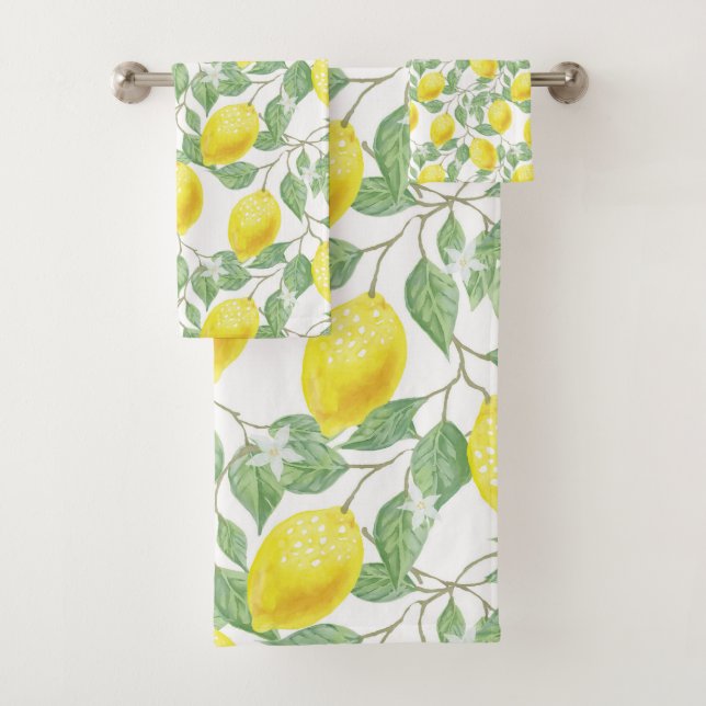 Lemons Citrus Fruit Yellow Pattern Trendy (In situ)