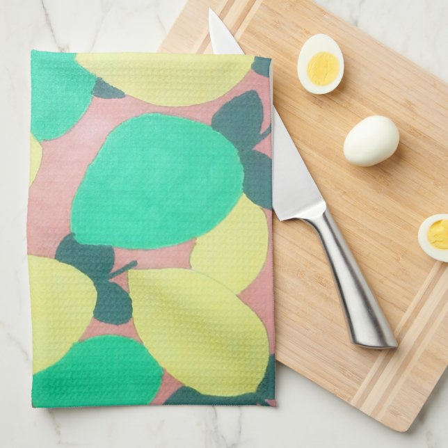 Lemons & Limes Citrus Fresh Pattern Kitchen Toalla (Doblado Cuarto)