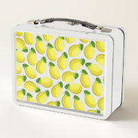 Lemons White Lunch Box