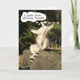Lemur Te Ama Esta Gran Plantilla De Tarjeta De Día