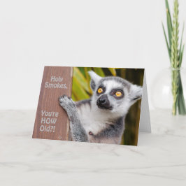 Lemur usted es cómo tarjeta de cumpleaños vieja