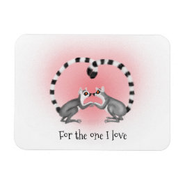 Lemurs enamorados lindo imán de San Valentín