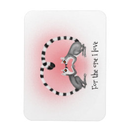 Lemurs enamorados lindo imán de San Valentín