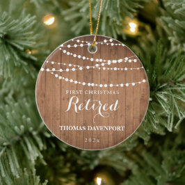 Leña Rustica Retirada Primera Navidad Ornamento ce