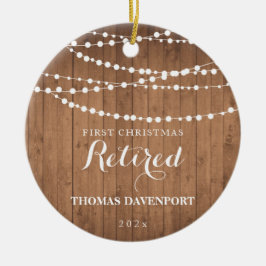 Leña Rustica Retirada Primera Navidad Ornamento ce