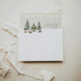 Lenglón de sobres Boda de Navidades de árbol de pi