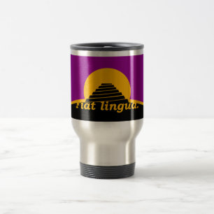 Lengua de Fiat en la taza del viaje de la bandera