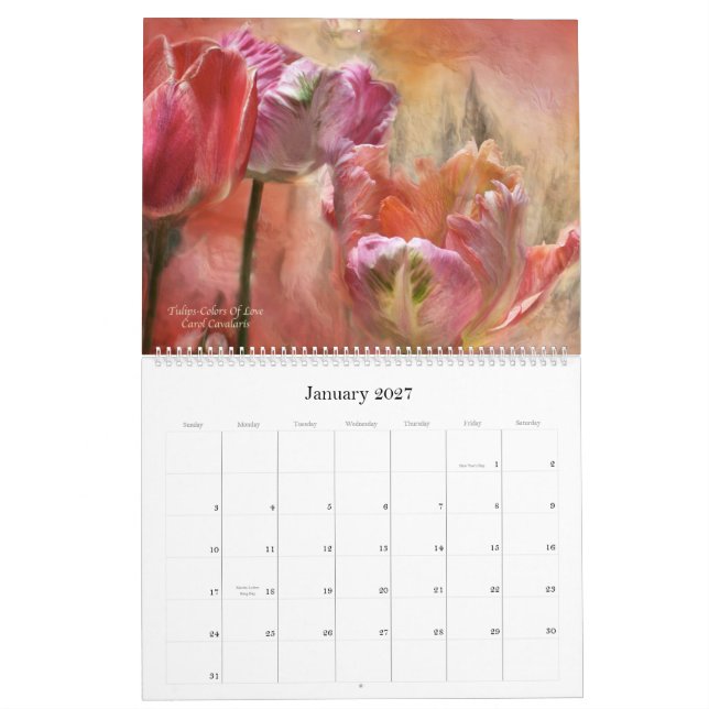Lengua de flores - calendario romántico 2012 (Jan 2027)