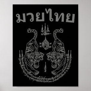 Lenguaje de Muay Thai Arte Sak Yant Tatuaje Tigre 