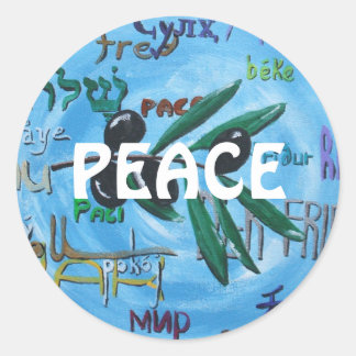 "Lenguaje de paz" - Pegatinas Bellas Artes de PAZ
