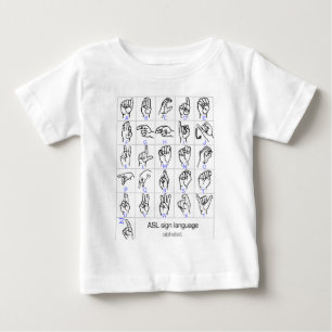 LENGUAJE DE Rótulo LENGUAJE Camiseta de bebé