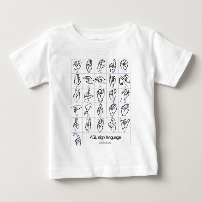 LENGUAJE DE Rótulo LENGUAJE Camiseta de bebé (Anverso)