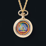 Lentes De La Guardia De Collares De La Providencia<br><div class="desc">La Lente de la Providencia es el anillo circular de energía brillante a través del cual el ojo de Dios vigila toda creación. Sobre la base de la iconografía tradicional antigua, sigue siendo atemporal como símbolo de omnipotencia enmarcada dentro del triángulo equilátero del poder, la sabiduría y la compasión. Compongan...</div>