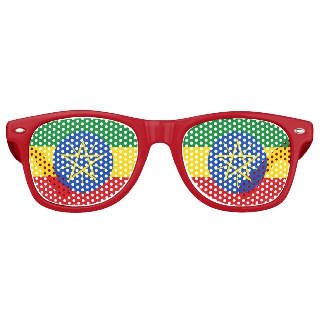 Lentes de sol de tonos fiestas - bandera de Etiopí (Anverso)