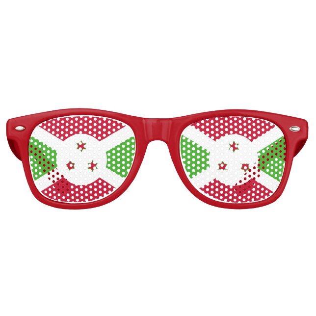 Lentes de sol fiesta - Bandera de Burundi (Anverso)