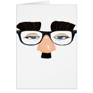 Lentes y cara con el bigote
