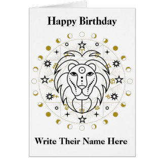 Leo Astrology Birthday Card 23-22 de julio