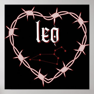 Leo Constellation Arte Celestial Gótico Oscuro