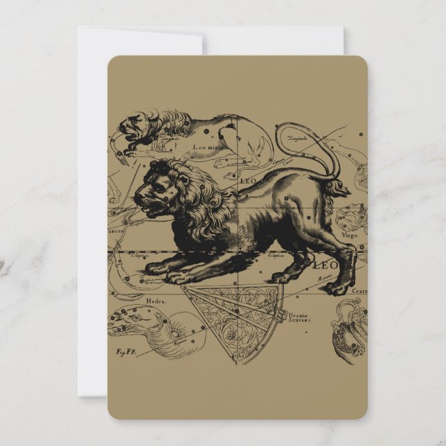 Leo Constellation Hevelius 1690 Julio23 - Agosto 2 (Anverso)