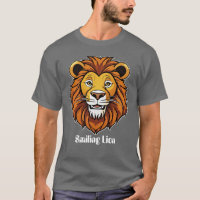 Leo el diseño sonriente de camiseta de León
