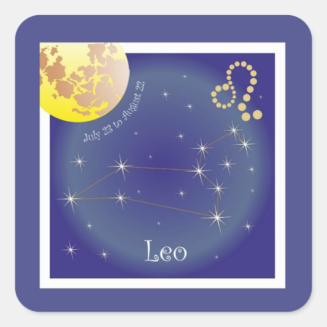 Leo July 23 to de los agosto de 22 pegatinas (Anverso)