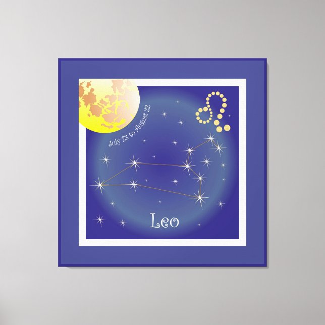 Leo July 23 to los agosto 22 lienzo (Anverso)