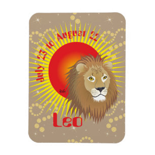 Leo July 23 to los agosto 22 Premium Flexi imán
