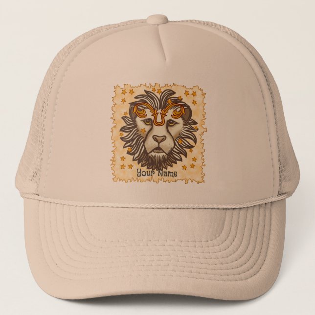 Leo Lion Birthday gorras (Anverso)