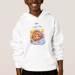 Leo Little Star Zodiac Kids Hoodie Pullover