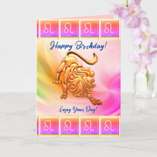 Leo - Tarjeta de cumpleaños feliz