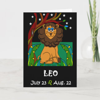 LEO - TARJETA DE GREETIZACIÓN DE ZODIAC