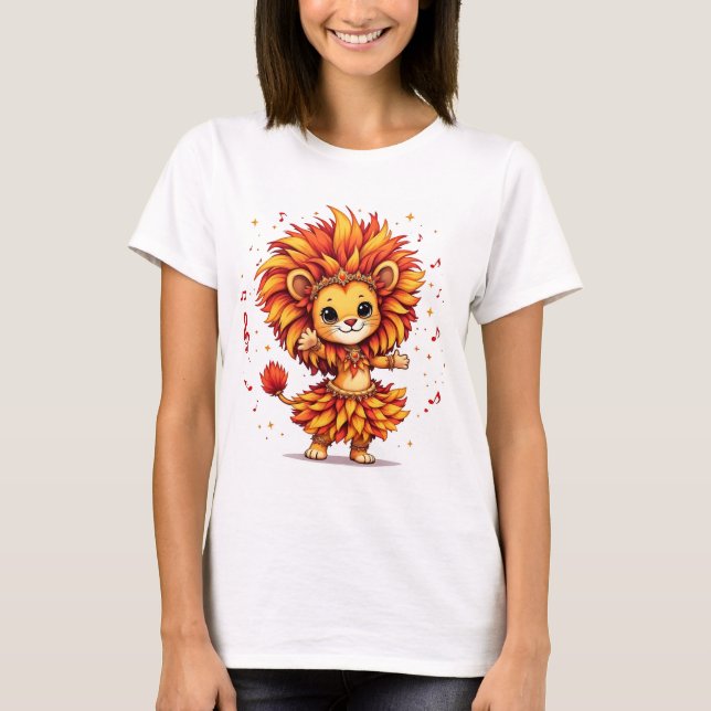 Leoa [Theme] Camiseta Feminina Design Brasil Prese (Anverso)