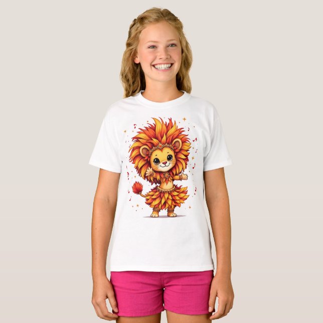 Leoa [Theme] Camiseta Feminina Design Brasil Prese (Anverso completo)