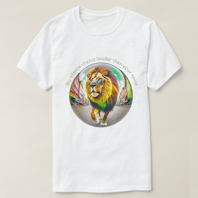 león 50x50 0002 camiseta (Diseño del anverso)