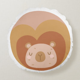 León Adorable - Almohada de redondeo animal suave 