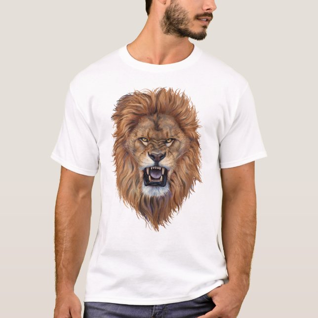 León africano ruidoso - Gran gato - camiseta de ga (Anverso)