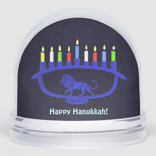 León azul Menorah (Anverso)