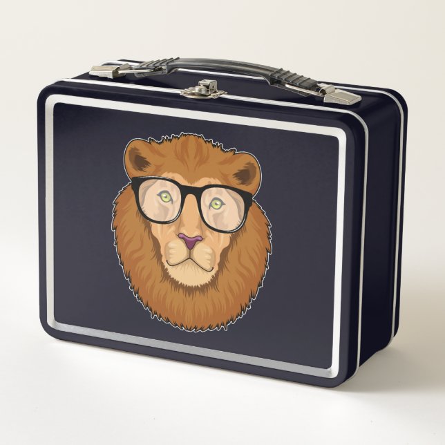 León como nerd con gafas (Anverso)