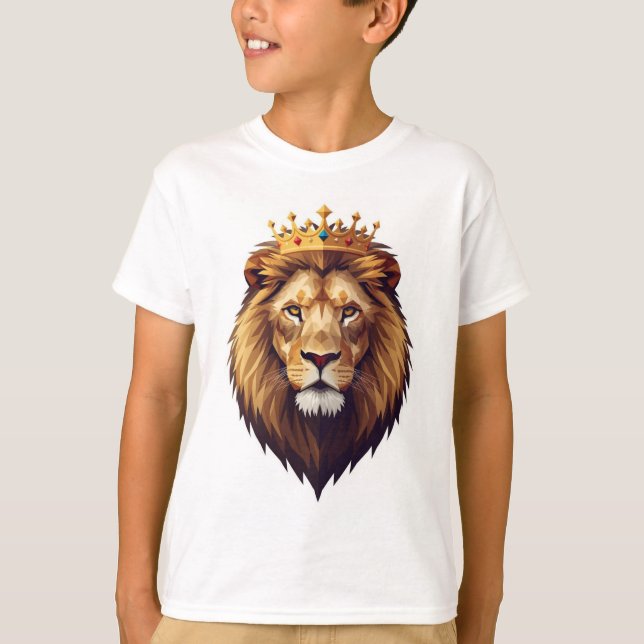 "León con una camiseta de niños de la corona dorad (Anverso)
