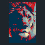 León de arte pop<br><div class="desc">Pintura digital de leones - Cabeza de león Computadora Arte Animal - Arte pop universitario - Imágenes de computadoras de grandes gatos salvajes</div>