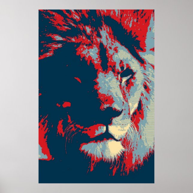 León de arte pop (Frente)